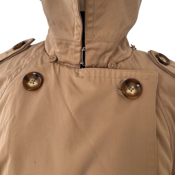 MICHAEL Michael Kors classic khaki rain trench coat water resistant S - Picture 6 of 16